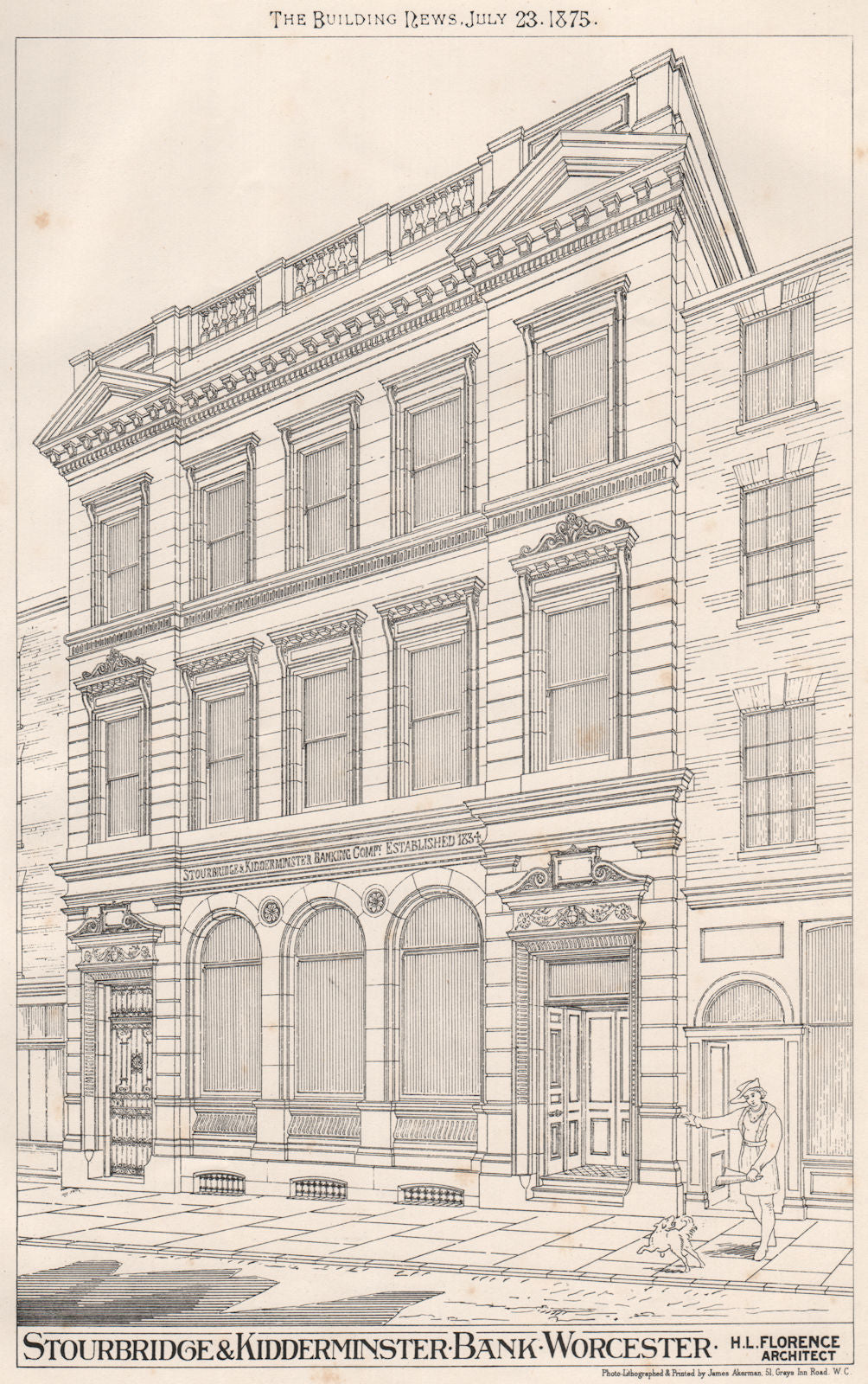 Stourbridge & Kidderminster Bank, Worcester; H.L. Florence Architect 1875